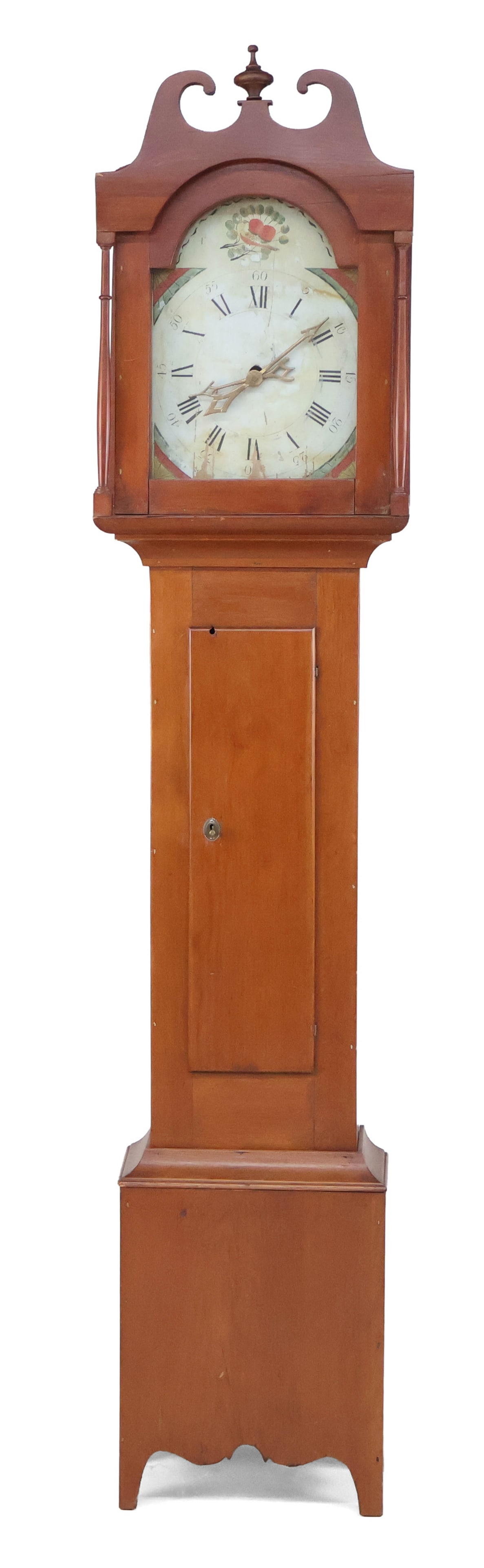 Federal Red Painted Pine Tall Case Clock (1 of 16)