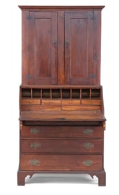 Chippendale Mahogany Desk and Bookcase