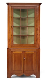 Federal Cherrywood Corner Cupboard