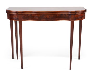 The Conover Family Federal Inlaid and Figured Mahogany Games Table