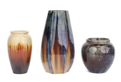 Three Fulper Brother Vases