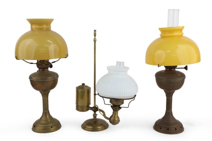 Pair of Brass Fluid Lamps