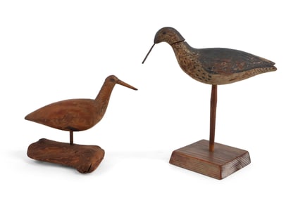 Carved and Paint Decorated Wooded Plover Decoy