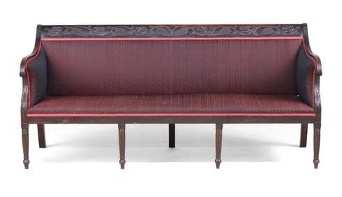 Classical Carved Mahogany Sofa