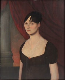 John Paradise, 1783-1833, Portrait of Sarah Mac Woodruff, Oil on Poplar