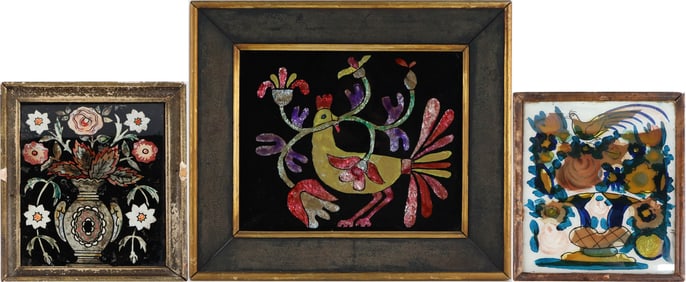 Three Tinsel Paintings