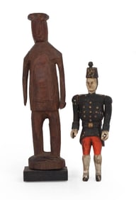 Carved and Painted Wood Soldier Toy