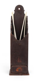 Chippendale Brown Painted Pine Pipe Box