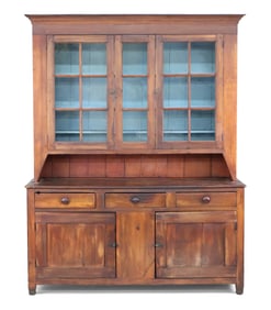 Federal Poplar Step Back Cupboard