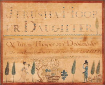 Fraktur Birth Certificate for Jerusha Hooper