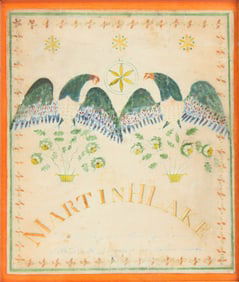 Fraktur-Merit Card (Belohnung) for Martin H. Lake