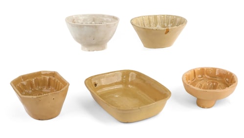 Four Yellowware Molds