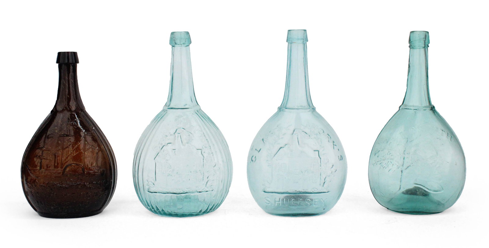 Four Pressed Glass Bottles (1 of 15)