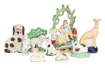 Group of Staffordshire Pottery Figures