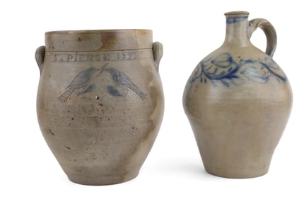 Two Salt Glazed Stoneware Jugs