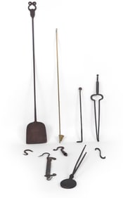Group of Wrought Iron Tools
