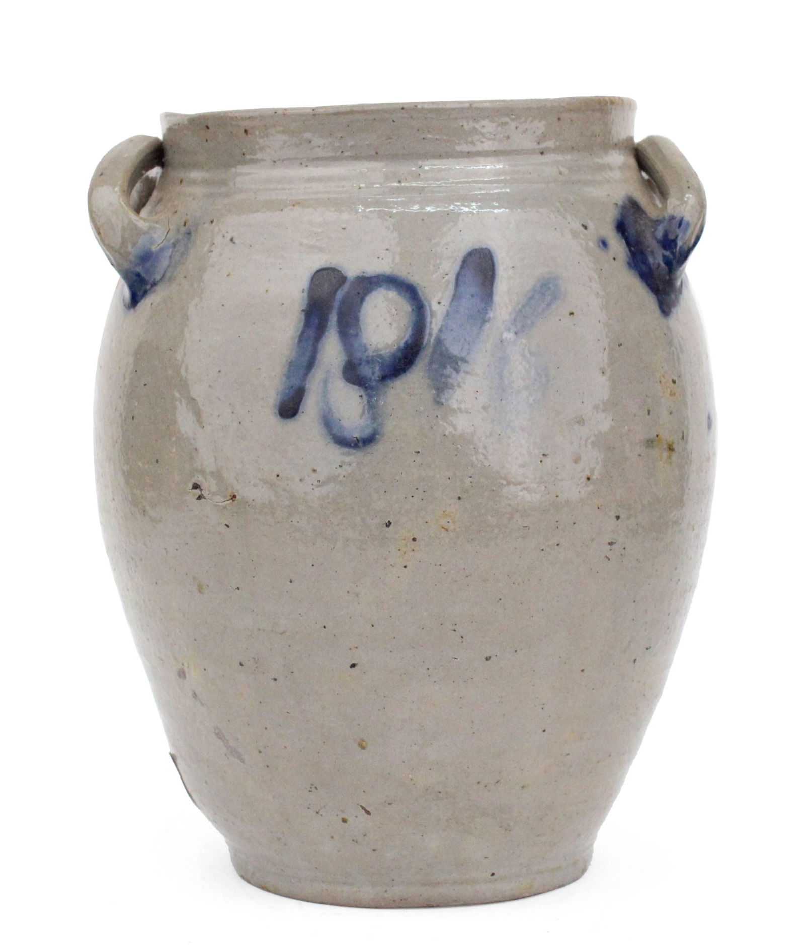 Salt Glazed Cobalt-Decorated Stoneware Jar, 1816 (1 of 11)