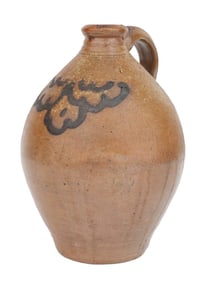 Cobalt-Decorated Stoneware Jug