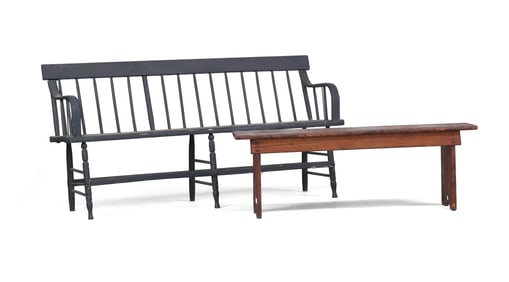 Windsor Black Painted Settee