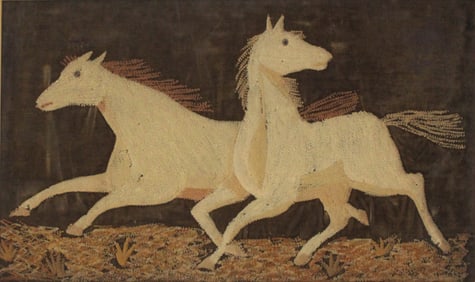 Embroidered Running Horses