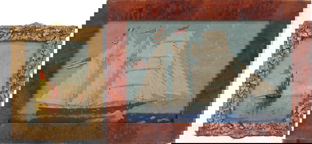 Henry Muhrman, 1854-1916, Sailboat in Calm Water, Oil on Panel