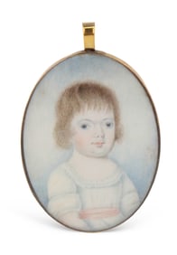 Portrait Miniature of a Young Girl