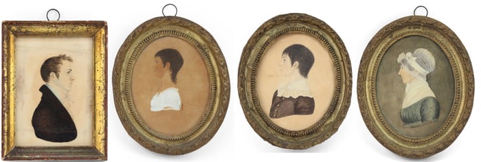 Joseph Pynchon Rossiter, 1789-1826, Miniature Portraits of the Rossiter Family, Watercolor and