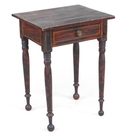 Classical Grain Painted Pine One Drawer Stand