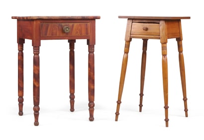 Classical Grain-Painted One Drawer Stand