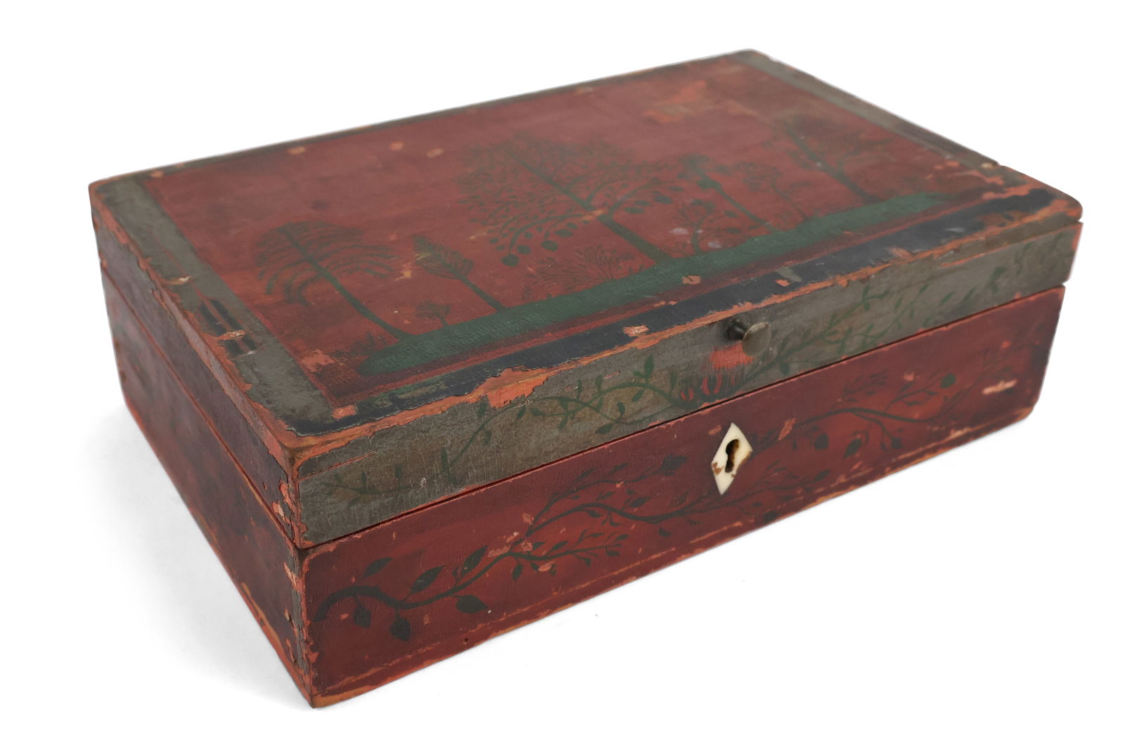 Red and Green Painted Jewelry Box (1 of 12)