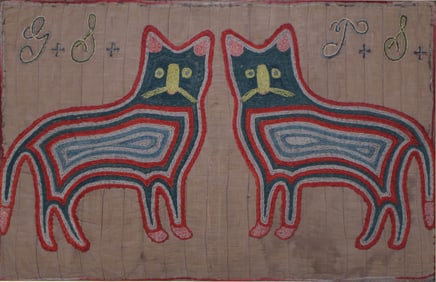 Embroidery of Two Cats