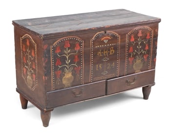 Paint-Decorated Blanket Chest