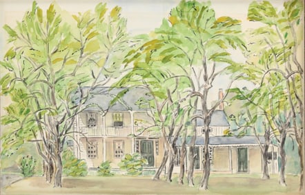 Julia Dodd, Homestead Farm in Middletown, New Jersey, Watercolor on Paper