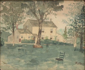C. Harkness, House in Holmdel, New Jersey, Watercolor on Paper