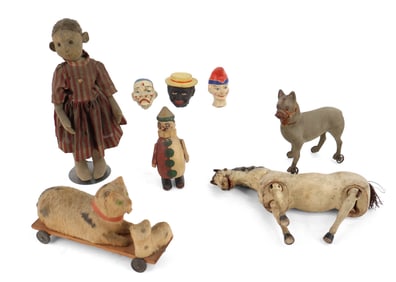 Group of Antique and Vintage Toys