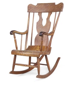 Grain Painted Rocking Armchair