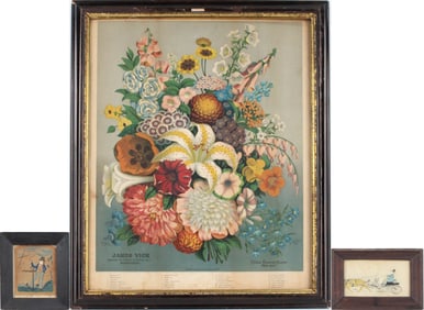 American School, Horse and Sulky, Watercolor on Paper