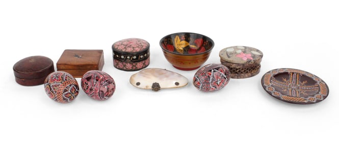 Group of Assorted Boxes and Lacquer Items