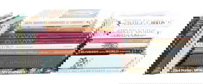 Group of Botanical and Ornithological Books