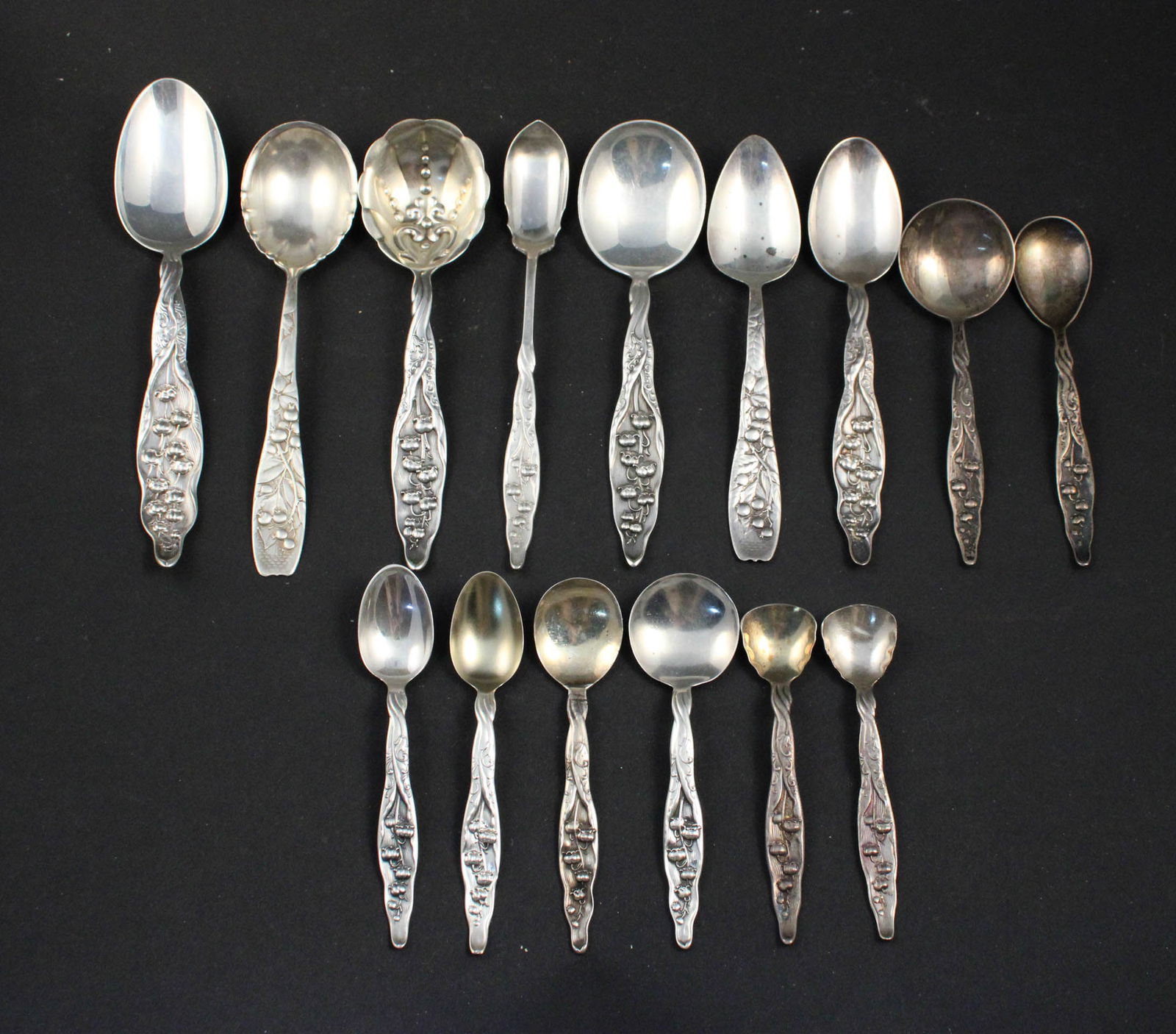 Sterling Silver Lily of the Valley Assorted Spoons (1 of 14)