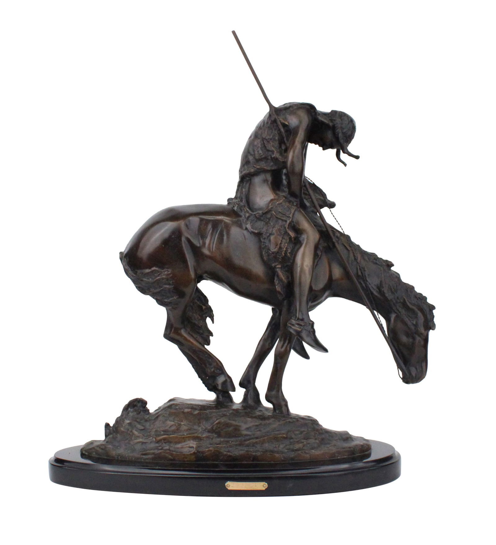 James Earle Fraser, 1876-1953, End of the Trail, Patinated Bronze Sculpture