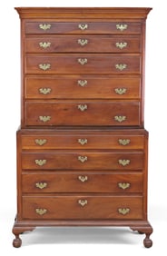 Chippendale Cherrywood Chest-on-Chest