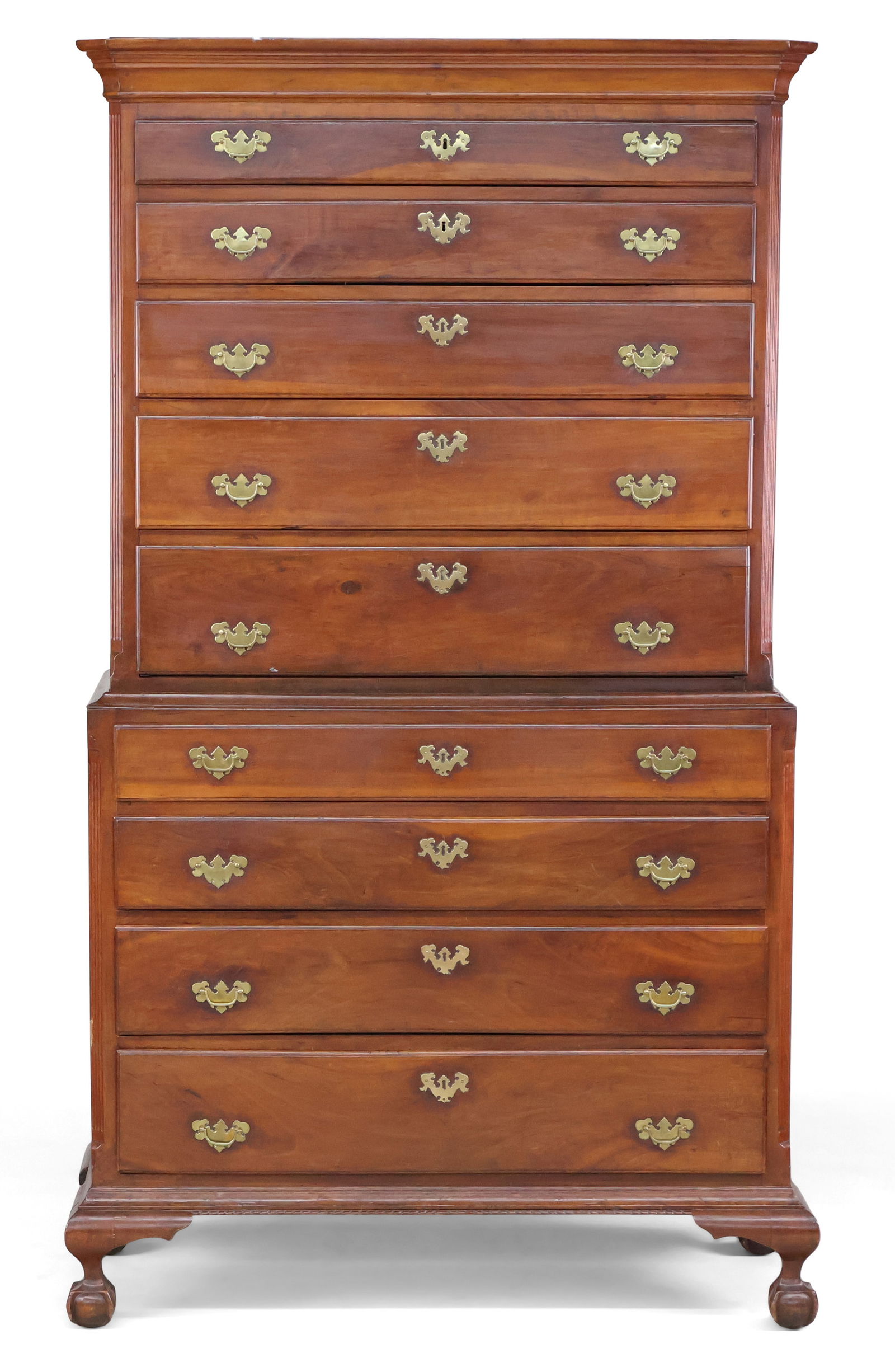 Chippendale Cherrywood Chest-on-Chest (1 of 15)