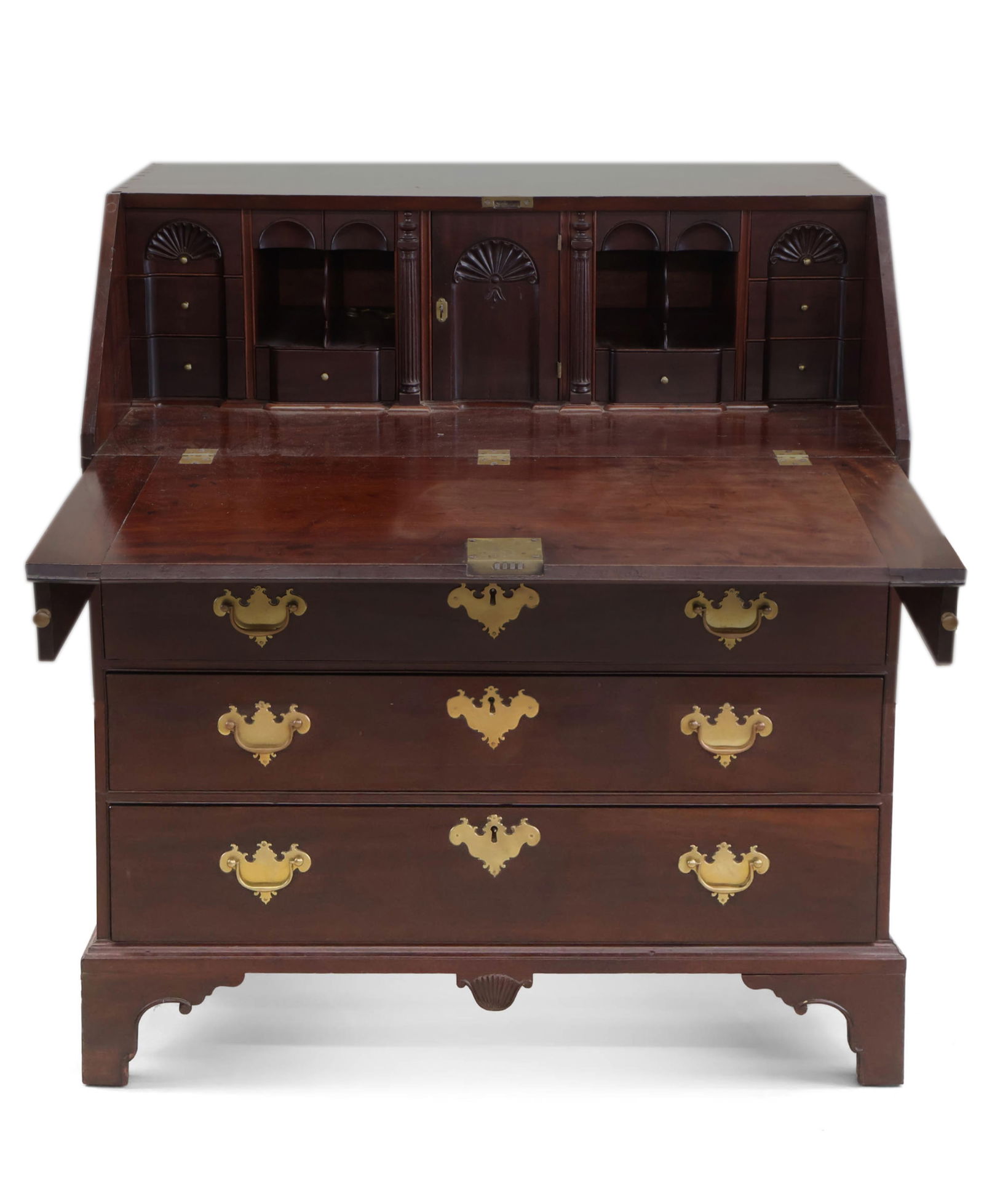 Chippendale Carved Mahogany Slant-Front Desk (1 of 16)