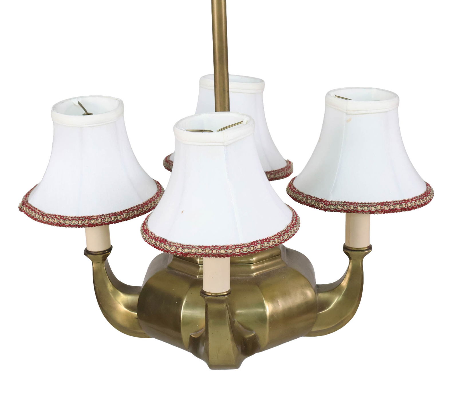 Baroque Style Brass Four-Light Chandelier (1 of 9)