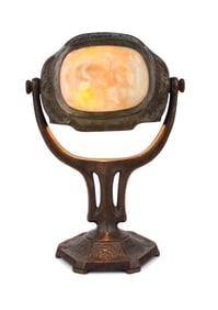 Tiffany Studios Zodiac Turtleback Bronze Desk Lamp