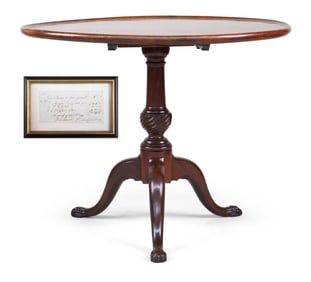 The James Atkinson Chippendale Carved Mahogany Tea Table