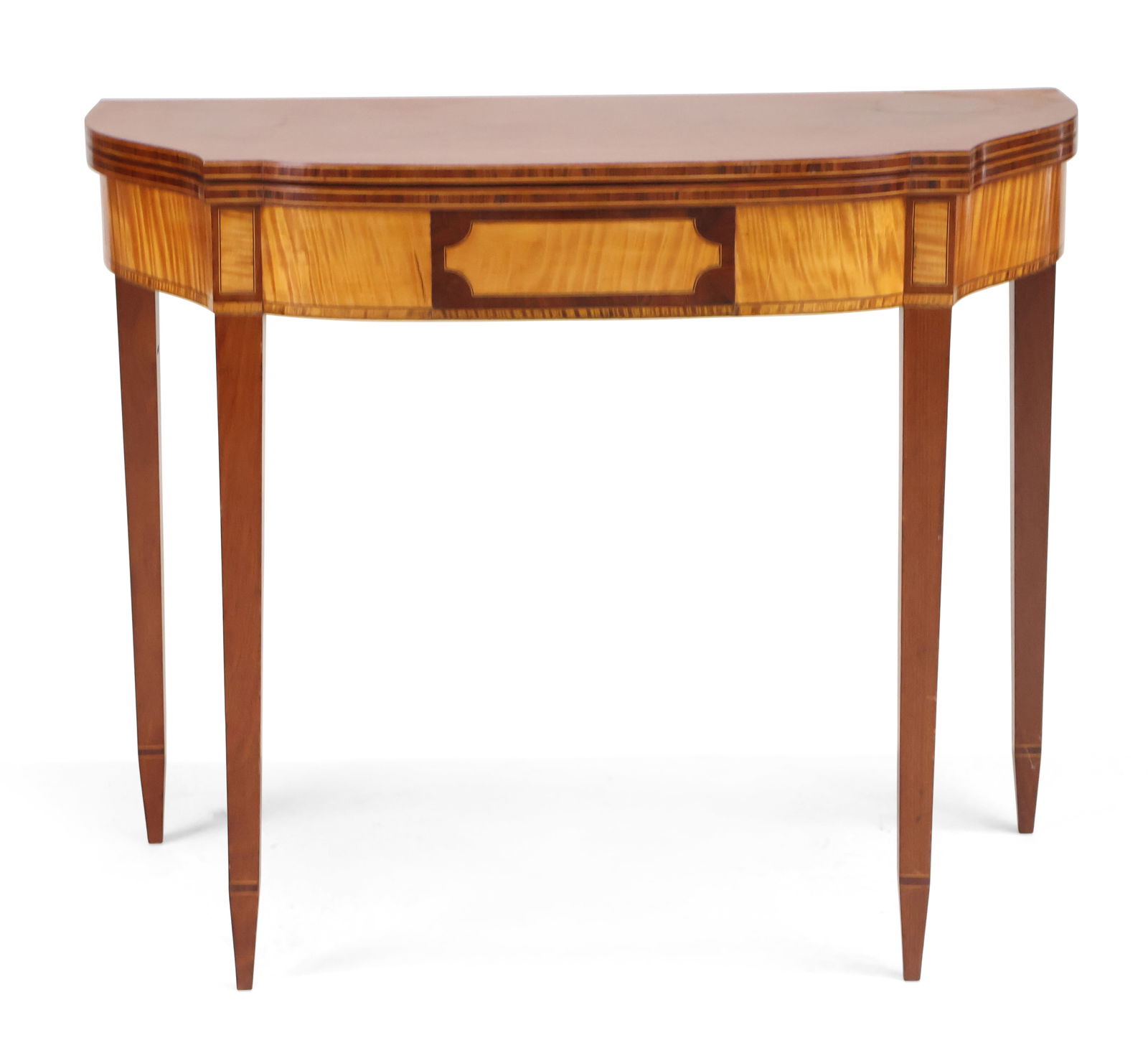 Federal Figured Maple and Mahogany Inlaid Card Table (1 of 18)