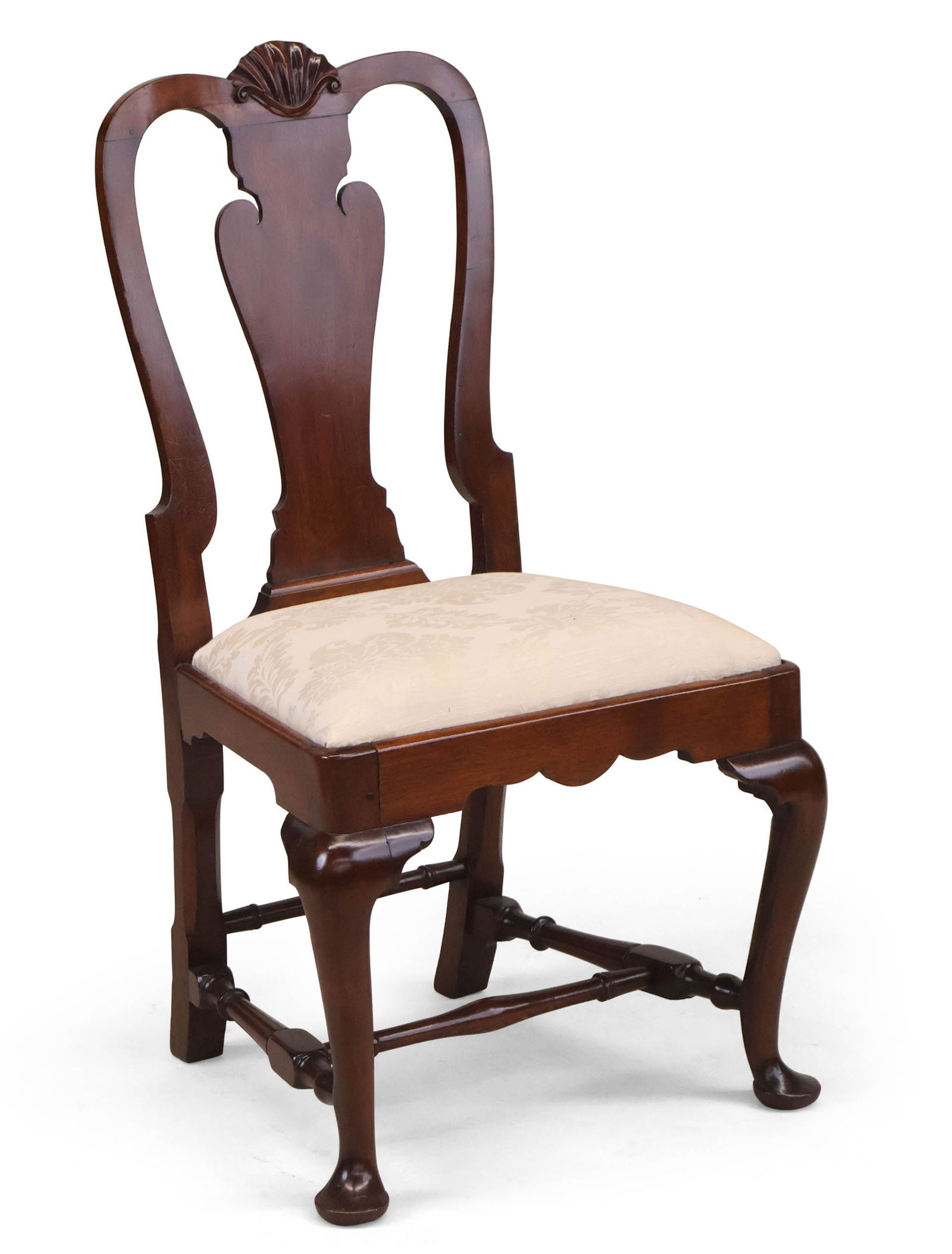 Queen Anne Shell-Carved and Figured Walnut Side Chair (1 of 14)