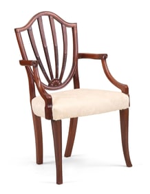 Federal Carved Mahogany Shield-Back Armchair